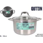 OLLA ACERO INDUCCION 26CM /8L/0.8MM + CON TAPA NEW CAESAR