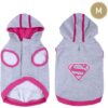 SUDADERA PARA PERRO M COTTON BRUSHED SUPERMAN GREY
