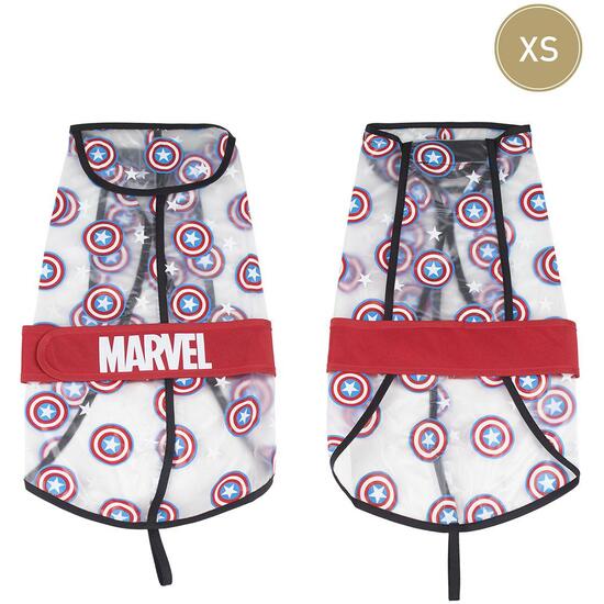 IMPERMEABLE AJUSTABLE PARA PERRO XS AVENGERS CAPITAN AMERICA RED