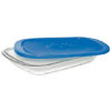 FIAMBRERA+TAPA RECTANGULAR PLANA IGLOO 26X18,5CM AZUL - Imagen 2