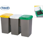 SET 3 PAPELERAS DE RECICLAJE 77X32X47,5 CM