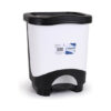 CUBO BASURA A PEDAL 8L IDEA NEGRO/CREMA - Imagen 2