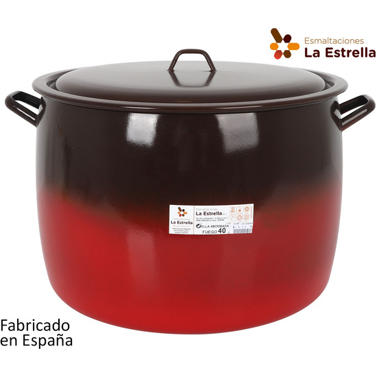 OLLA ABOMBADA C/TAPA 40CM – 39,5L FUEGO