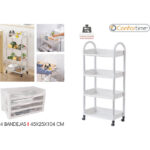 CARRO MULTIUSOS ALUM-PLAST 4BANDEJ. CONFORTIME