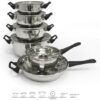 BATERIA COCINA 12PC ACERO INDUCCION GENOVA - Imagen 2