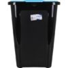 CUBO BASURA COVERLINE 44L NEGRO/TAPA AZUL - Imagen 2