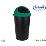 CUBO BASURA CON TAPA 45L BIG HOOP - VERDE