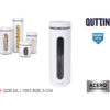 TARRO VIDRIO ACERO 2200ML - BLANCO - QUTTIN