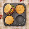 MOLDE 4 PAN BURGUER PERFORADO 28X28CM QUTTIN - Imagen 3