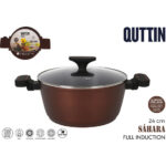 CACEROLA 24CM FULL IND.C/TAPA SAHARA QUTTIN