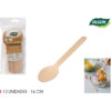 SET-12 CUCHARA MADERA 16CM ALGON