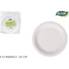 SET-12 PLATO RED.CART NATURAL 28CM ALGON - Imagen 2