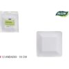 SET-12 PLATO CUAD.CART NATURAL 18CM ALGON - Imagen 2