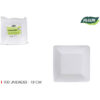 SET-100PLATO CUAD.CART NATURAL 18CM ALGON - Imagen 2