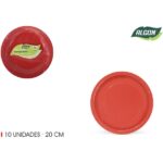 SET-10 PLATO CARTON ROJO L/SOJA 20CM ALGON