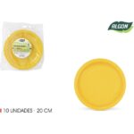 SET-10 PLATO CARTON AMARILLO SOJA 20CM ALGON