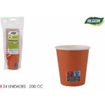 SET-24 VASO CARTON NARANJA 200CC ALGON