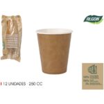 SET-12 VASO CARTON KRAFT 250CC ALGON