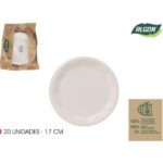 SET-20 PLATO RED.CARTON BLANCO 17CM ALGON