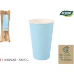 SET-7 VASO CARTON AZUL BABY 450CC ALGON