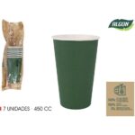 SET-7 VASO CARTON VERDE PINO 450CC ALGON