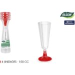 SET-4 COPA CAVA PIE ROJO 150CC ALGON