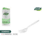 SET-12 TENEDOR MEDIUM TRANS.18CM ALGON