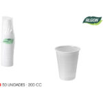 SET-50 VASO BLANCO 200CC ALGON