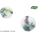 SET-10 PLATO CARTON RED.TROPIC 20CM ALGON