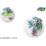 SET-8 PLATO CARTON RED.TROPIC 23CM ALGON