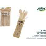 SET-8 CUBIERTOS MADERA 5PCS ALGON
