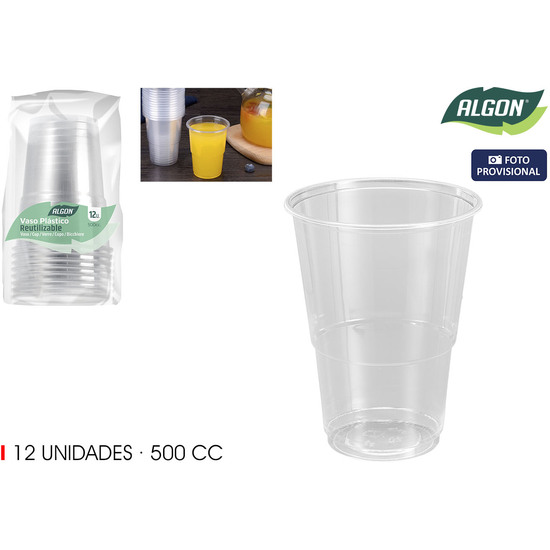 SET-12 VASO TRANSPARENTE 500CC ALGON