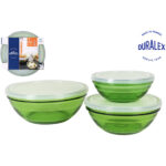 Æ SET 3 BOLS 14/17/20.5CM C/TAPA GREEN