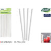 SET-25 PAJITAS CARTON BLANCAS 197X6 ALGON - Imagen 2