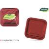 SET-10 PLATO CARTON ROJO CUAD. 23CM ALGON - Imagen 2