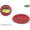 SET-10 PLATO CARTON ROJO  RED. 23CM ALGON - Imagen 2