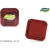 SET-10 PLATO CARTON ROJO CUAD. 20CM ALGON - Imagen 2