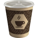 SET-10VASO CARTON CAFE C/TAPA 200CC ALGON