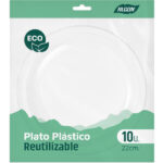 SET-10 PLATO RED.PLAST.ECONO. 22CM ALGON