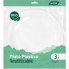 SET-3 PLATO RED.PLAST.ECONO. 28CM ALGON