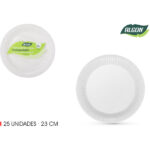 SET-25 PLATO CARTON RED.L/SOJA 23CM ALGON