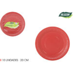 SET-10 PLATO CARTON ROJO.L/SOJA 20C ALGON