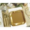 SET-10 PLATO CARTON ORO CUAD. 20CM ALGON - Imagen 4