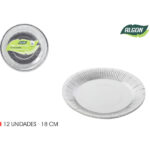 SET-12 PLATO CARTON PLATA RED. 18CM ALGON