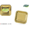 SET-10 PLATO CARTON ORO CUAD. 23CM ALGON - Imagen 2