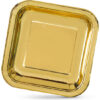 SET-10 PLATO CARTON ORO CUAD. 23CM ALGON - Imagen 3