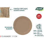 SET-10 PLATO RED.CARTON KRAFT 17CM ALGON