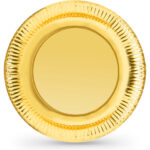 SET-10 PLATO CARTON ORO RED. 23CM ALGON
