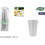 SET-25 VASO TRANSPARENTE 220CC ALGON