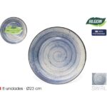 SET-8 PLATO CARTON RED.SWIRL 23CM ALGON